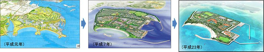 東部海浜開発事業計画の変遷（イメージ図）