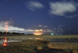 干潟の夜景