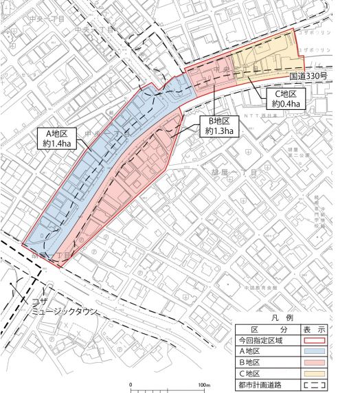 地区計画対象地域図