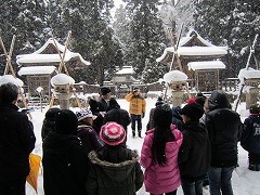 上杉家御廟所での様子