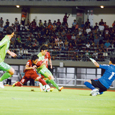 決勝点を決めた藤澤選手