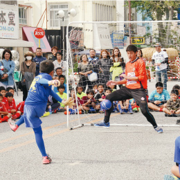 ＦＣ琉球に挑戦だ（少年サッカーＰＫ大会）